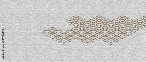 Fototapete Japanese Traditional Pattern Wave Pattern Japanese Background Material 背景 和柄 青海波 波 海 和 和風 壁紙 テクスチャー Wdw
