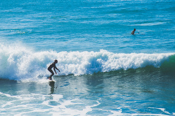 Surfer in action in Laguna beach in southern California in January heisler park  © Tamara Sales 