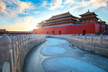 Wumen (Meridian Gate) of the Forbidden City in Beijing, China
