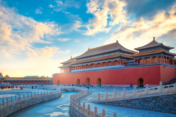 Wumen (Meridian Gate) of the Forbidden City in Beijing, China