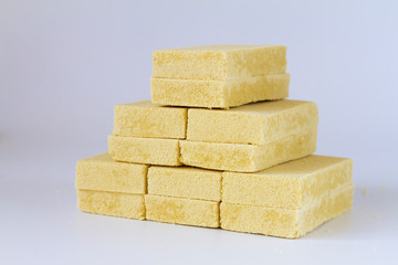 Chinese snack mung bean cake green bean cake close up