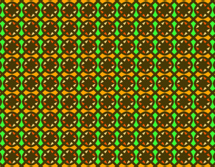 Geometric triangles and diamonds repetion set collage with dark brown at background. Based in Byzantine art