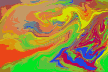 Colorful marble pattern. Fluorescent liquid background. Artwork abstract vector texture.