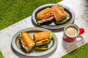 パストラミサンドウィッチ　pastrami sandwich with salted beef