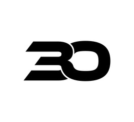 Initial 2 numbers Logo Modern Simple Black 30