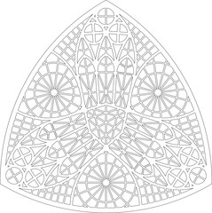 Rose Window, Fig. 12, triangular 2, triangular 2, framework