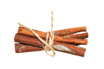 cinnamon isolated on white background