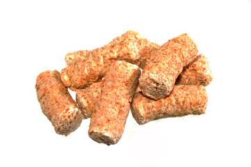 bread crumbs isolated on a white background