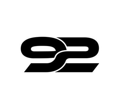 Initial 2 numbers Logo Modern Simple Black 92