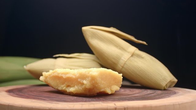 Typical Brazilian food made with corn, called Pamonha