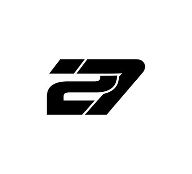 Initial 2 numbers Logo Modern Simple Black 27