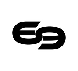 Obraz premium Initial 2 numbers Logo Modern Simple Black 69