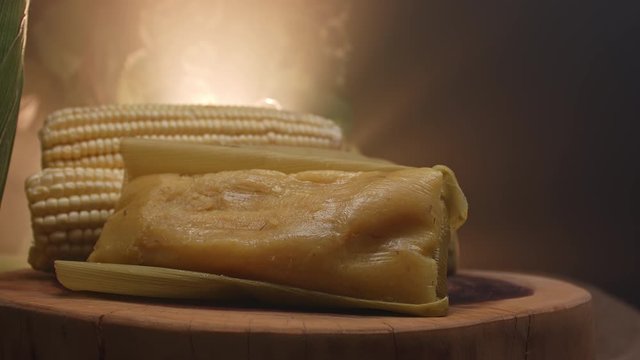 Typical Brazilian food made with corn, called Pamonha