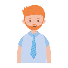 Avatar man cartoon with beard vector design