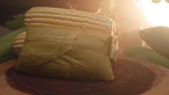 Typical Brazilian food made with corn, called Pamonha