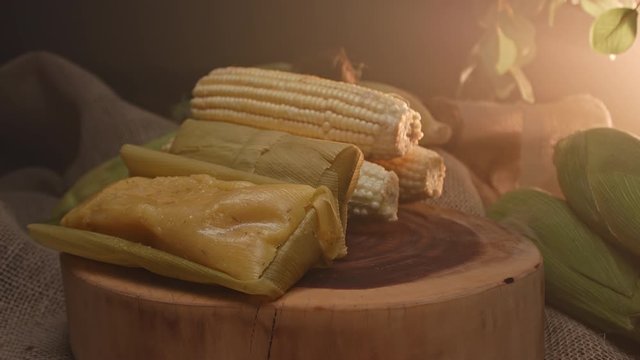 Typical Brazilian food made with corn, called Pamonha