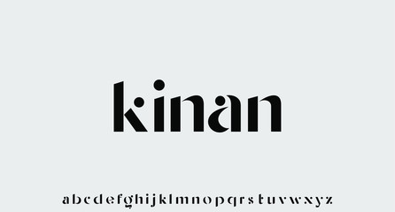 kinan, luxury unique and memorable font alphabet vector © ZeaLab