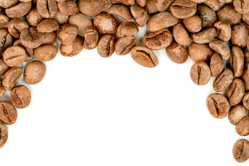 Coffee beans isolated on white background