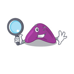 cartoon picture of adrenal Detective using tools