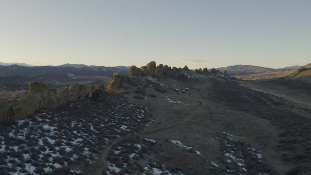 Colorado Mountain Drone Shot Sunset