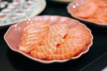 salmon steak on a plate