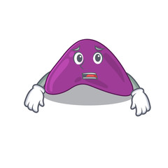 Cartoon design style of adrenal having worried face