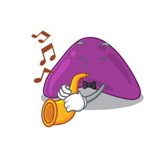 Adrenal musician of cartoon design playing a trumpet