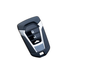 Remote control car Intelligent key theft prevention modern innovation for comfort and safety which has a push start system isolated on white background.