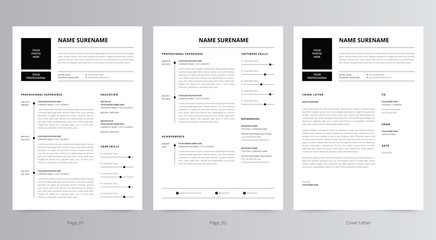 Professional Resume/CV And Cover Letter Template Design