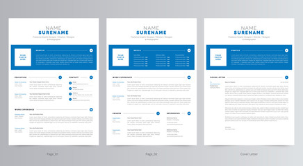 Professional Resume/CV And Cover Letter Template Design