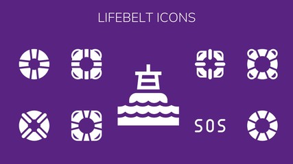 lifebelt icon set