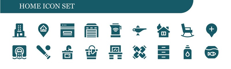 Modern Simple Set of home Vector filled Icons