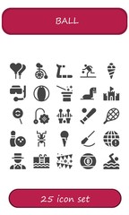 Modern Simple Set of ball Vector filled Icons