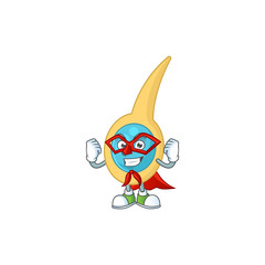 Fototapeta premium Clostridium tetani cartoon drawing concept performed as a Super hero