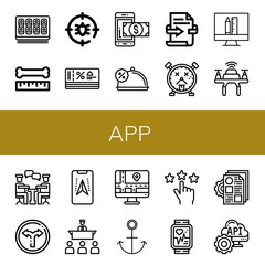 app simple icons set