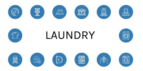 laundry icon set