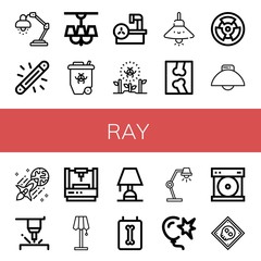 ray simple icons set