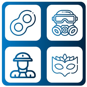 safety simple icons set
