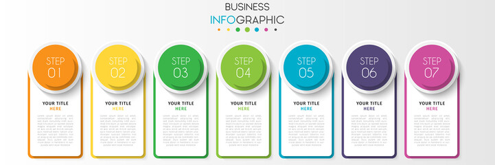 Business infographic element with options, steps, number vector template design