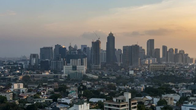 [4K UHD Time lapse video] Philippines Manila BGC Skyscrapers from Day to Night Magic hour