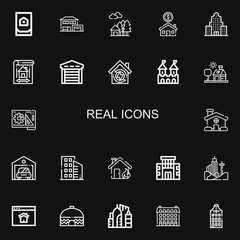 Editable 22 real icons for web and mobile