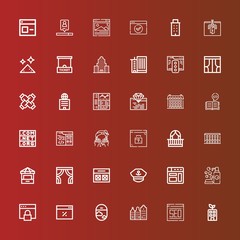 Editable 36 window icons for web and mobile