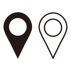Pin map set, icon illustration symbol
