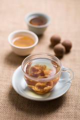 A cup of longan tea

