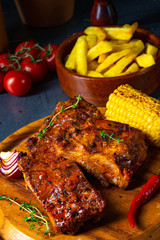 tender spare ribs from the grill