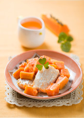 Stewed hairtail with Papaya