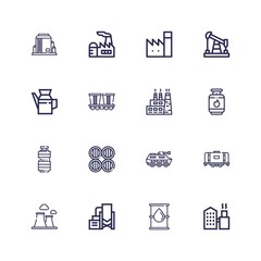 Editable 16 refinery icons for web and mobile