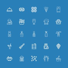 Editable 25 wine icons for web and mobile