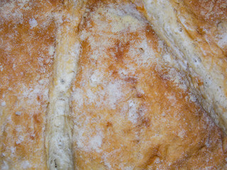 Fresh Homemade White Bread Closeup