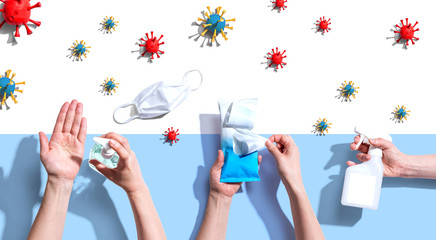 Prevent virus and germs - healthcare and hygiene concept